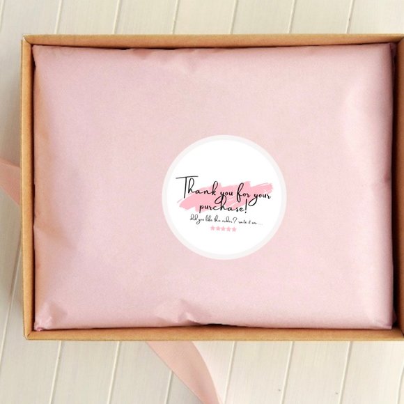 Thank You For Your Purchase Sticker Label / Round Labels For PACKAGING Order - Picture 5 of 10